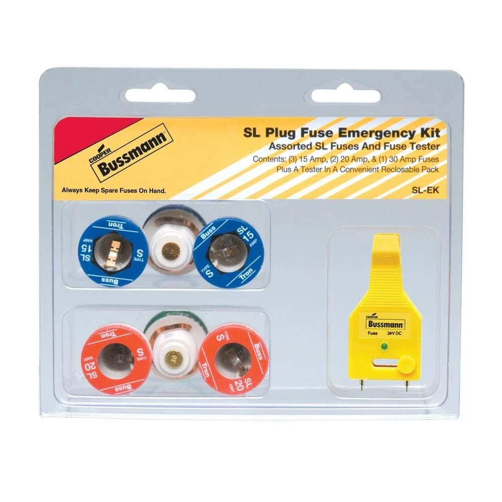 SL Style Plug Fuse Emergency Kit by Cooper Bussmann 1 SL Style Plug Fuse Emergency Kit by Cooper Bussmann