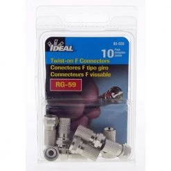 RG-59 Twist-On F-Connector (Standard Package 3-Packs of 10) by IDEAL -Cooper Bussmann sale ideal cable connectors 85 035 c3 1000