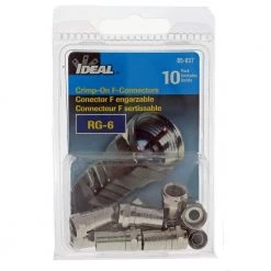 RG-6 Crimp F-Connectors (Standard Package, 3-Packs of 10) by IDEAL -Cooper Bussmann sale ideal cable connectors 85 037 c3 1000