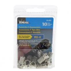 RG-6 Twist-On F-Connectors (Standard Package is 3-Packs of 10) by IDEAL -Cooper Bussmann sale ideal cable connectors 85 053 1f 1000