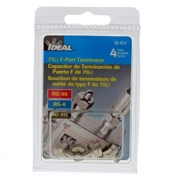 F-Connector Terminator Caps (4-Pack) by IDEAL -Cooper Bussmann sale ideal cable connectors 85 073 c3 1000