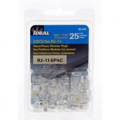 RJ11 Modular Plugs (Standard Package, 3-Packs of 25) by IDEAL -Cooper Bussmann sale ideal cable connectors 85 344 c3 1000