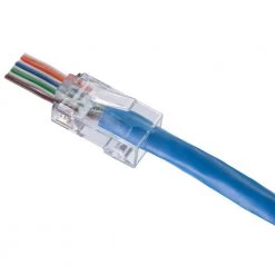 Cat 6 Feed-Thru RJ-45 Modular Plug (100-Pack) by IDEAL -Cooper Bussmann sale ideal cable connectors 85 377 4f 1000