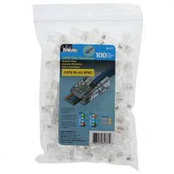 Cat 6 Feed-Thru RJ-45 Modular Plug (100-Pack) by IDEAL -Cooper Bussmann sale ideal cable connectors 85 377 c3 1000