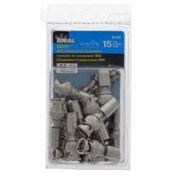 RG59 BNC Plenum Compression Connector (15-Pack) by IDEAL 6 RG59 BNC Plenum Compression Connector (15-Pack) by IDEAL -Cooper Bussmann sale ideal cable connectors 89 049 4f 1000