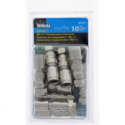 RG11 F Compression Connector, Nickle Plated (10 per Pack) by IDEAL -Cooper Bussmann sale ideal cable connectors 89 211 76 1000