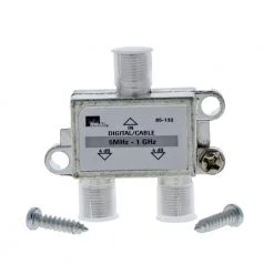 5 MHz - 1 GHz 2-Way High-Performance Cable Splitter (Standard Package, 4 Splitters) by IDEAL