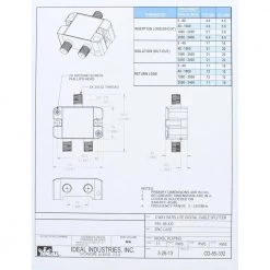 5 MHz - 2.4 GHz 2-Way Digital Splitter (Standard Package, 3 Splitters) by IDEAL 16 5 MHz - 2.4 GHz 2-Way Digital Splitter (Standard Package, 3 Splitters) by IDEAL -Cooper Bussmann sale ideal cable splitters signal amplifiers 85 332 44 1000