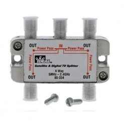 5 MHz - 2.4 GHz 4-Way Digital Splitter (Standard Package, 2 Splitters) by IDEAL