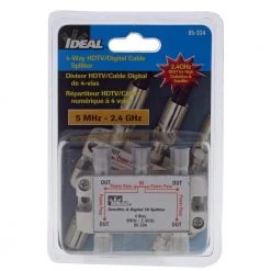 5 MHz - 2.4 GHz 4-Way Digital Splitter (Standard Package, 2 Splitters) by IDEAL -Cooper Bussmann sale ideal cable splitters signal amplifiers 85 334 c3 1000