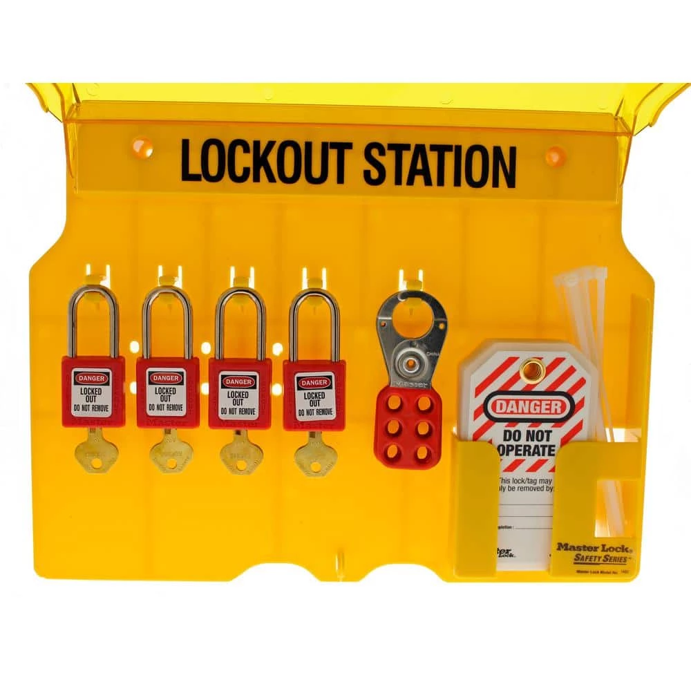 Four-Station Safety Lockout Station Kit by IDEAL 1 Four-Station Safety Lockout Station Kit by IDEAL