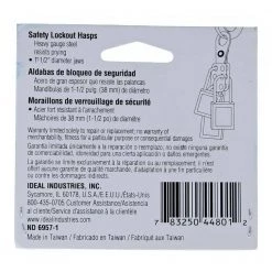 Safety Lockout Hasp, 1-1/2 in. Jaw 2/Card by IDEAL -Cooper Bussmann sale ideal circuit breaker lockouts 44 801 4f 1000