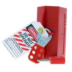 220/250-Volt, 3-1/4 in. x 3-1/4 in. x 7 in. Plug Lockout by IDEAL -Cooper Bussmann sale ideal circuit breaker lockouts 44 819 31 1000