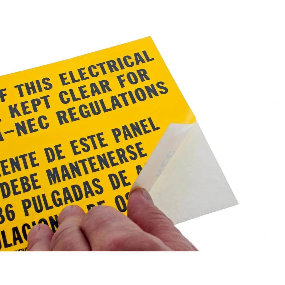 Safety Sign, Bilingual, OSHA Regulation, Adhesive (5-Pack) by IDEAL 4 Safety Sign, Bilingual, OSHA Regulation, Adhesive (5-Pack) by IDEAL - Image 4