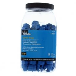 1/2 in. Knockout Quick Snap Non-Metallic Snap-In Box Connector (125-Pack) by IDEAL -Cooper Bussmann sale ideal conduit fittings 46 125 44 1000