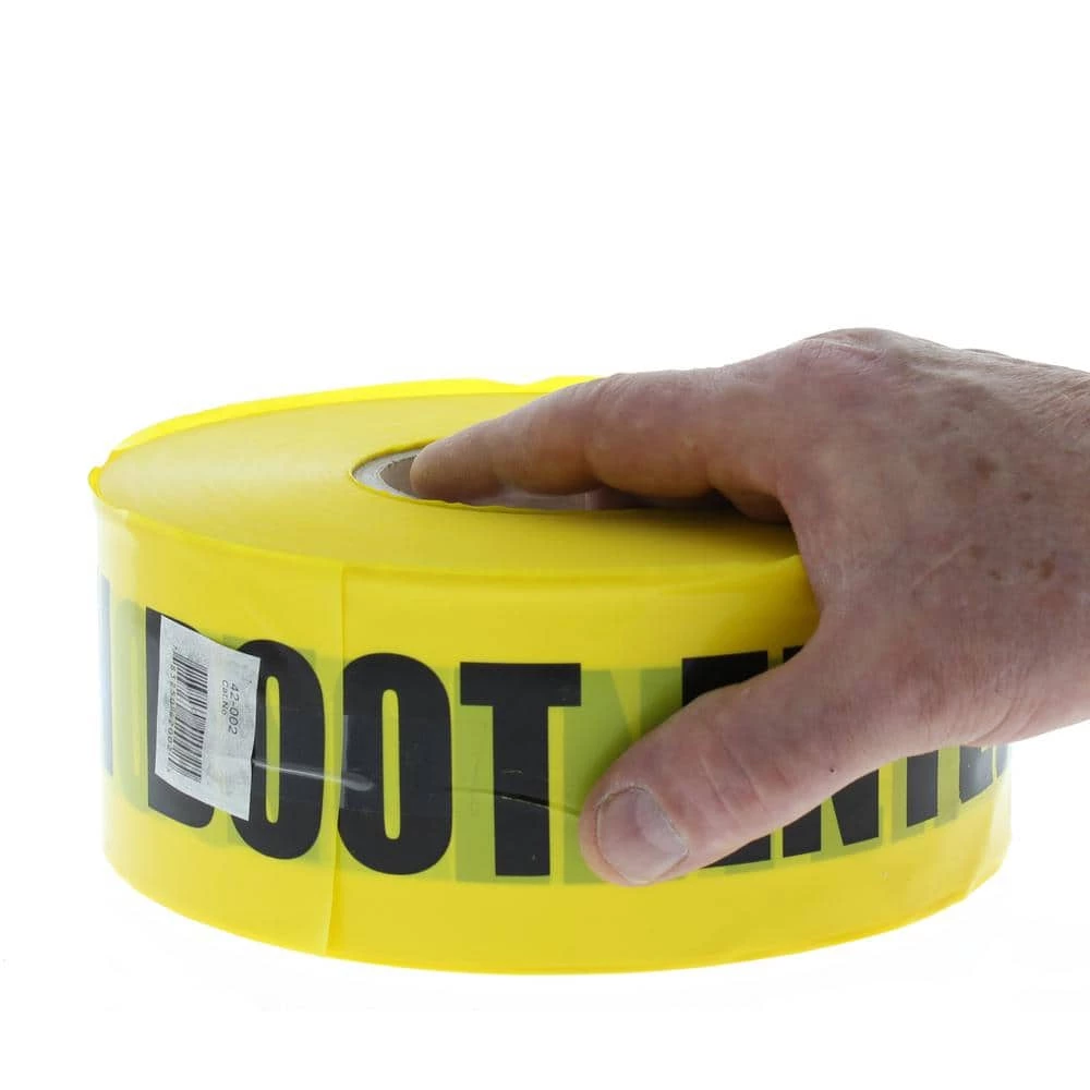 3 in. x 1,000 ft. Barricade Tape Caution Do Not Enter, Yellow by IDEAL 2 3 in. x 1,000 ft. Barricade Tape Caution Do Not Enter, Yellow by IDEAL - Image 2