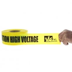 3 in. x 1,000 ft. Barricade Tape Caution High Voltage, Yellow by IDEAL -Cooper Bussmann sale ideal electrical tapes 42 003 1f 1000