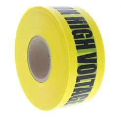 3 in. x 1,000 ft. Barricade Tape Caution High Voltage, Yellow by IDEAL -Cooper Bussmann sale ideal electrical tapes 42 003 4f 1000
