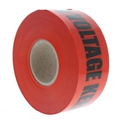 3 in. x 1,000 ft. Barricade Tape Danger High Voltage Keep Out, Red by IDEAL -Cooper Bussmann sale ideal electrical tapes 42 052 4f 1000