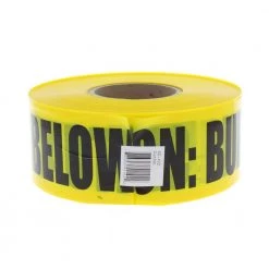 3 in. x 1,000 ft. Buried Electrical Line Caution Tape, Yellow (1 Roll) by IDEAL
