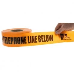 3 in. x 1,000 ft. Non-Detect Underground Caution Buried Telephone Line, Orange by IDEAL -Cooper Bussmann sale ideal electrical tapes 42 103 31 1000