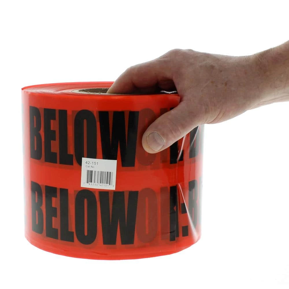 6 in. x 1000 ft.Non-Detect Underground Caution Buried Electric Line, Red (1 Roll) by IDEAL 2 6 in. x 1000 ft.Non-Detect Underground Caution Buried Electric Line, Red (1 Roll) by IDEAL - Image 2