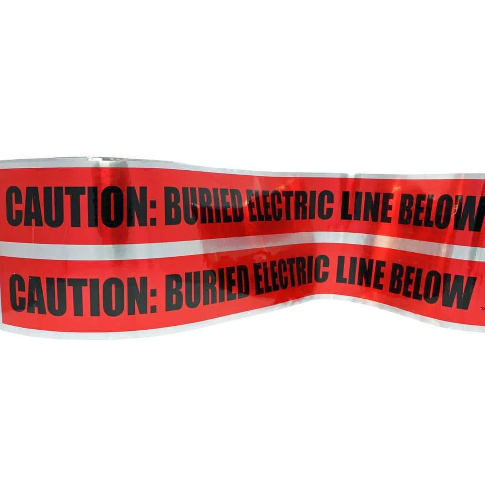 6 in. x 1000 ft. Detectable Underground Caution Tape for Buried Electrical Service Lines, Red by IDEAL 4 6 in. x 1000 ft. Detectable Underground Caution Tape for Buried Electrical Service Lines, Red by IDEAL - Image 4