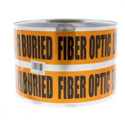 6 in. x 1,000 ft. Detectable Underground Caution Buried Fiber Optic Line, Orange by IDEAL