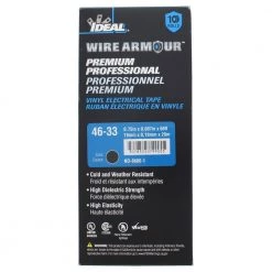 Wire Armour 3/4 in. x 66 ft. x 0.007 in. 33 Premium Vinyl Tape, Black (10-Pack) by IDEAL -Cooper Bussmann sale ideal electrical tapes 46 33 10pk 1f 1000