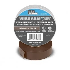 Wire Armour 3/4 in. x 66 ft. Premium Vinyl Tape, Brown (10-Pack) by IDEAL 16 Wire Armour 3/4 in. x 66 ft. Premium Vinyl Tape, Brown (10-Pack) by IDEAL -Cooper Bussmann sale ideal electrical tapes 46 35 brn 10pk 4f 1000