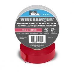 Wire Armour 3/4 in. x 66 ft. Premium Vinyl Tape, Red (10-Pack) by IDEAL -Cooper Bussmann sale ideal electrical tapes 46 35 red 10pk c3 1000