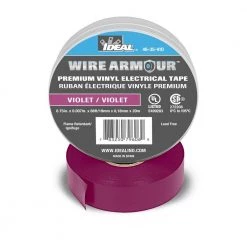 Wire Armour 3/4 in. x 66 ft. Premium Vinyl Tape, Violet (10-Pack) by IDEAL -Cooper Bussmann sale ideal electrical tapes 46 35 vio 10pk 4f 1000