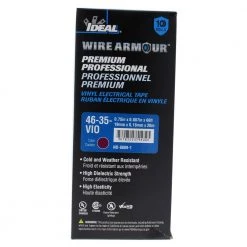 Wire Armour 3/4 in. x 66 ft. Premium Vinyl Tape, Violet (10-Pack) by IDEAL -Cooper Bussmann sale ideal electrical tapes 46 35 vio 10pk 76 1000