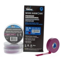 Wire Armour 3/4 in. x 66 ft. Premium Vinyl Tape, Violet (10-Pack) by IDEAL -Cooper Bussmann sale ideal electrical tapes 46 35 vio 10pk 77 1000