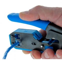 RJ45/RJ11 Modular Plug Crimper Kit Tool with 10 RJ45 (8P8C) and 10 RJ11 (6P6C) Modular Plugs by IDEAL -Cooper Bussmann sale ideal networking tools 33 396 1f 1000