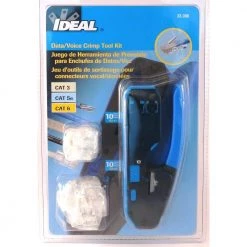 RJ45/RJ11 Modular Plug Crimper Kit Tool with 10 RJ45 (8P8C) and 10 RJ11 (6P6C) Modular Plugs by IDEAL -Cooper Bussmann sale ideal networking tools 33 396 44 1000