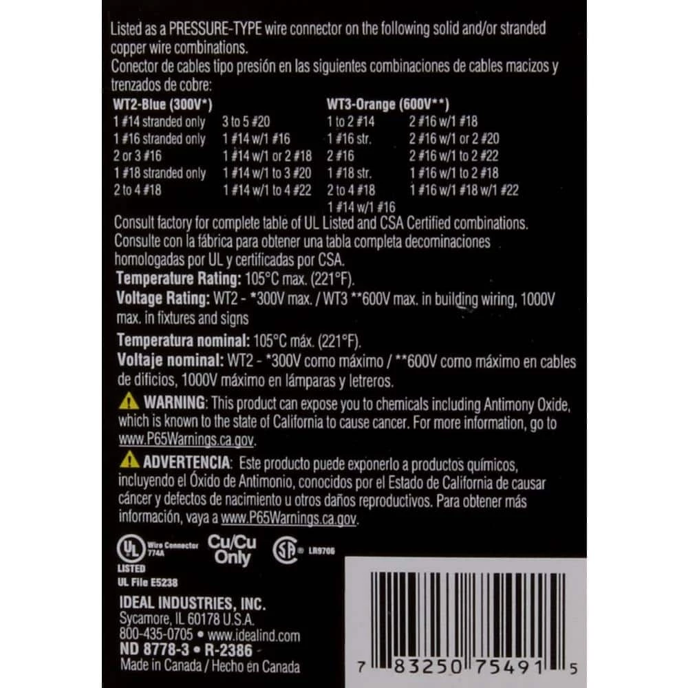 Assorted Orange and Blue Standard Wire Connectors by IDEAL 9 Assorted Orange and Blue Standard Wire Connectors by IDEAL - Image 9