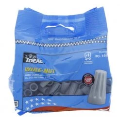 71B WireNut Wire Connector, Gray (150-Pack) by IDEAL -Cooper Bussmann sale ideal wire connectors wire terminals 30 071pl c3 1000