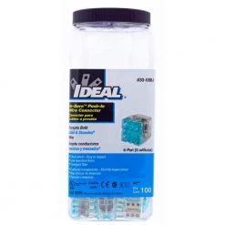 In-Sure Push-In Wire Connector, 6-Port Stacked (100 per Jar) by IDEAL -Cooper Bussmann sale ideal wire connectors wire terminals 30 088j 1f 1000