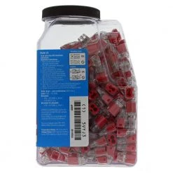 2-Port In-Sure Push-In Wire Connector, Red (300-Jar) by IDEAL -Cooper Bussmann sale ideal wire connectors wire terminals 30 1032j 76 1000