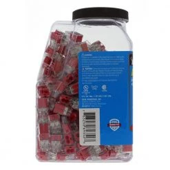 2-Port In-Sure Push-In Wire Connector, Red (300-Jar) by IDEAL -Cooper Bussmann sale ideal wire connectors wire terminals 30 1032j fa 1000