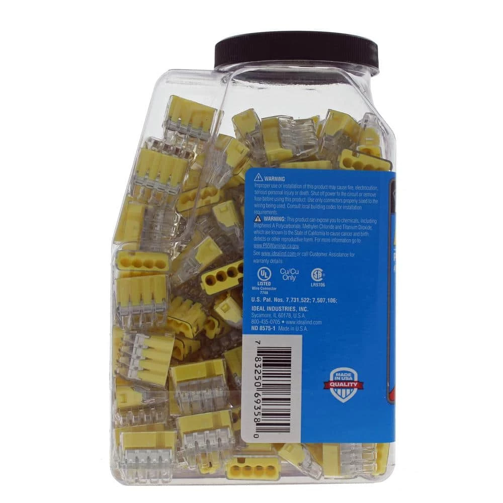In-Sure 4-Port Yellow Wire Connectors (200-Jar) by IDEAL 6 In-Sure 4-Port Yellow Wire Connectors (200-Jar) by IDEAL - Image 6