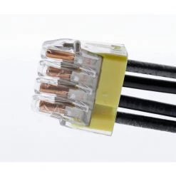 In-Sure Push-In Wire Connector, 4-Port - Yellow (100 Per Bag, Standard Package is 3 Bags) by IDEAL 15 In-Sure Push-In Wire Connector, 4-Port - Yellow (100 Per Bag, Standard Package is 3 Bags) by IDEAL -Cooper Bussmann sale ideal wire connectors wire terminals 30 1034p 31 1000