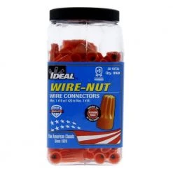 73B Orange WIRE-NUT Wire Connectors (250-Pack) by IDEAL -Cooper Bussmann sale ideal wire connectors wire terminals 30 1073j c3 1000