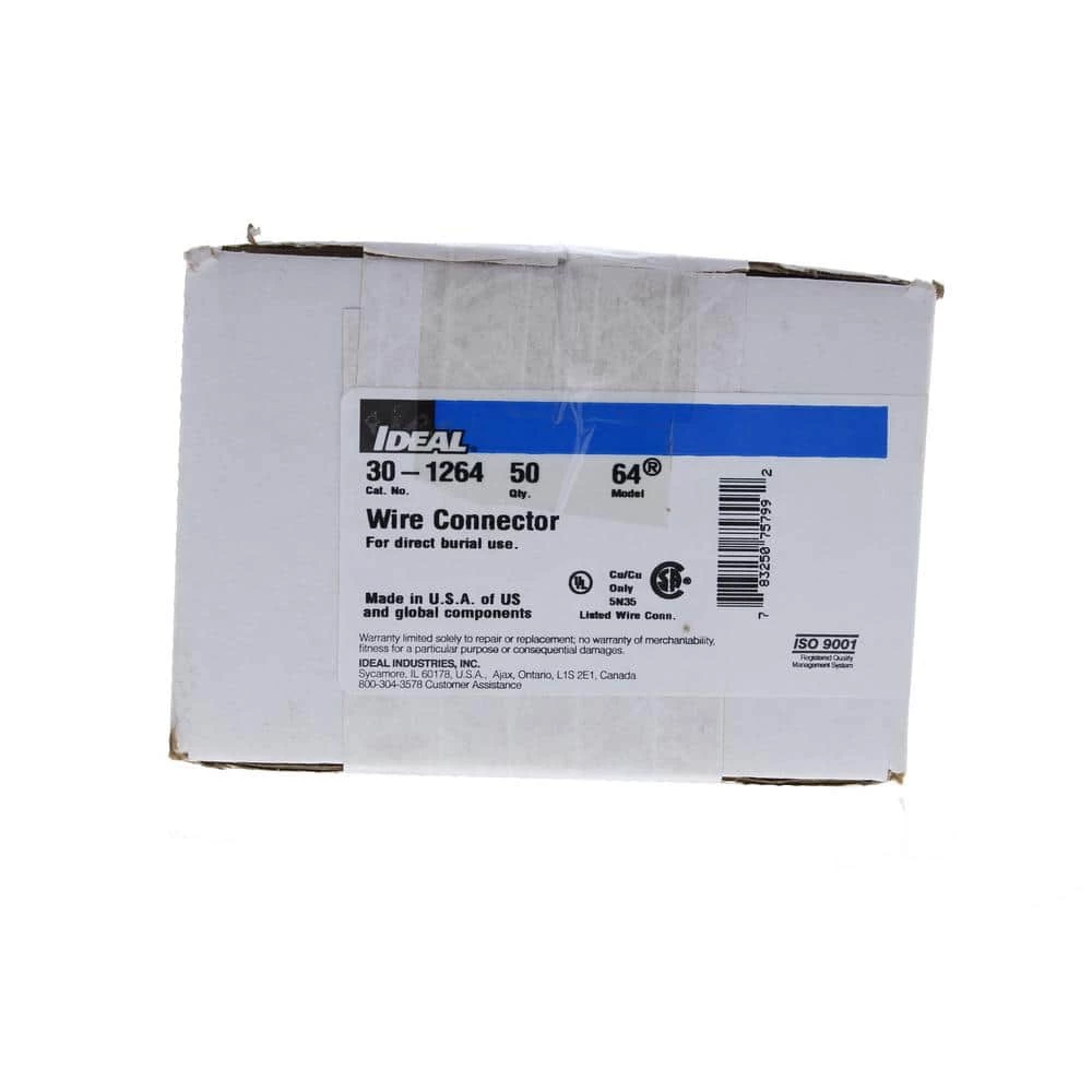Model 64, Underground Wire Connector in Gray-Blue (50 per Box) by IDEAL 5 Model 64, Underground Wire Connector in Gray-Blue (50 per Box) by IDEAL - Image 5