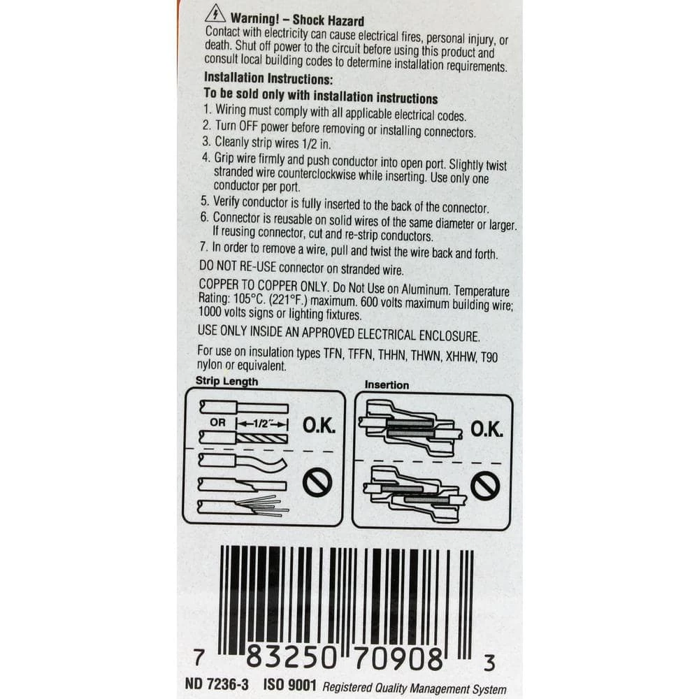 Spliceline 42 Orange In-Line Push-In Butt Splices (10-Pack) by IDEAL 11 Spliceline 42 Orange In-Line Push-In Butt Splices (10-Pack) by IDEAL - Image 11