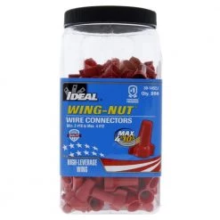 452 Red WING-NUT Wire Connectors (250 per Jar) by IDEAL 9 452 Red WING-NUT Wire Connectors (250 per Jar) by IDEAL -Cooper Bussmann sale ideal wire connectors wire terminals 30 1452j c3 1000
