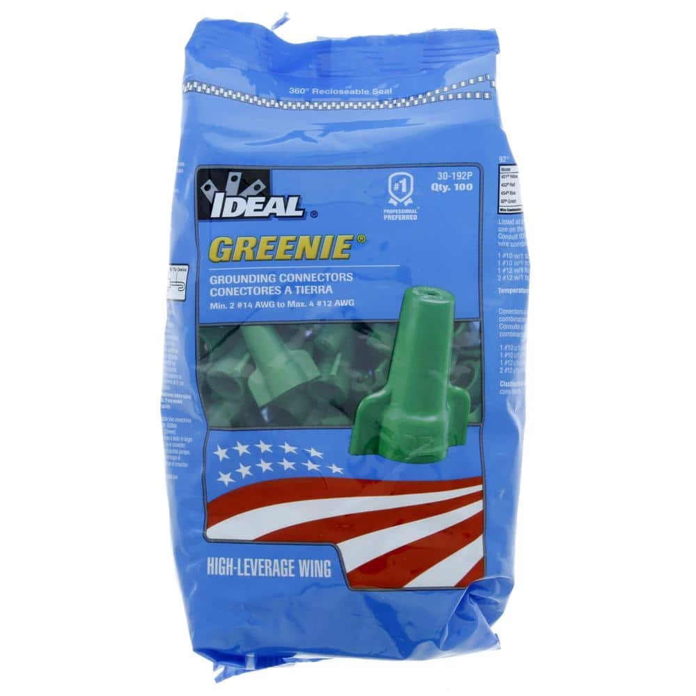 Greenie Grounding Wire Connectors 92 Green (100 per Pack) by IDEAL 5 Greenie Grounding Wire Connectors 92 Green (100 per Pack) by IDEAL - Image 5