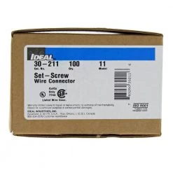 Model 11 Set-Screw Wire Connector (100 per Box) by IDEAL 17 Model 11 Set-Screw Wire Connector (100 per Box) by IDEAL -Cooper Bussmann sale ideal wire connectors wire terminals 30 211 fa 1000