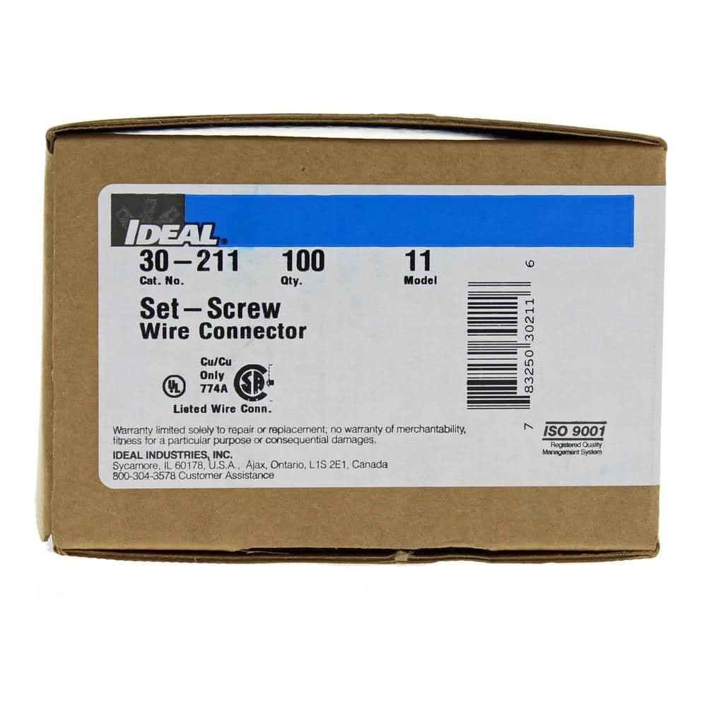 Model 11 Set-Screw Wire Connector (100 per Box) by IDEAL 8 Model 11 Set-Screw Wire Connector (100 per Box) by IDEAL - Image 8